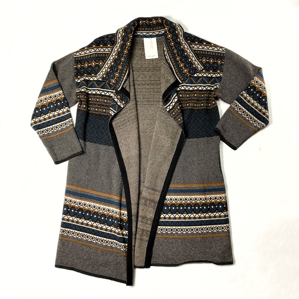 Thought London Organic Cotton / Wool Tribal Cardi Coat Size 16